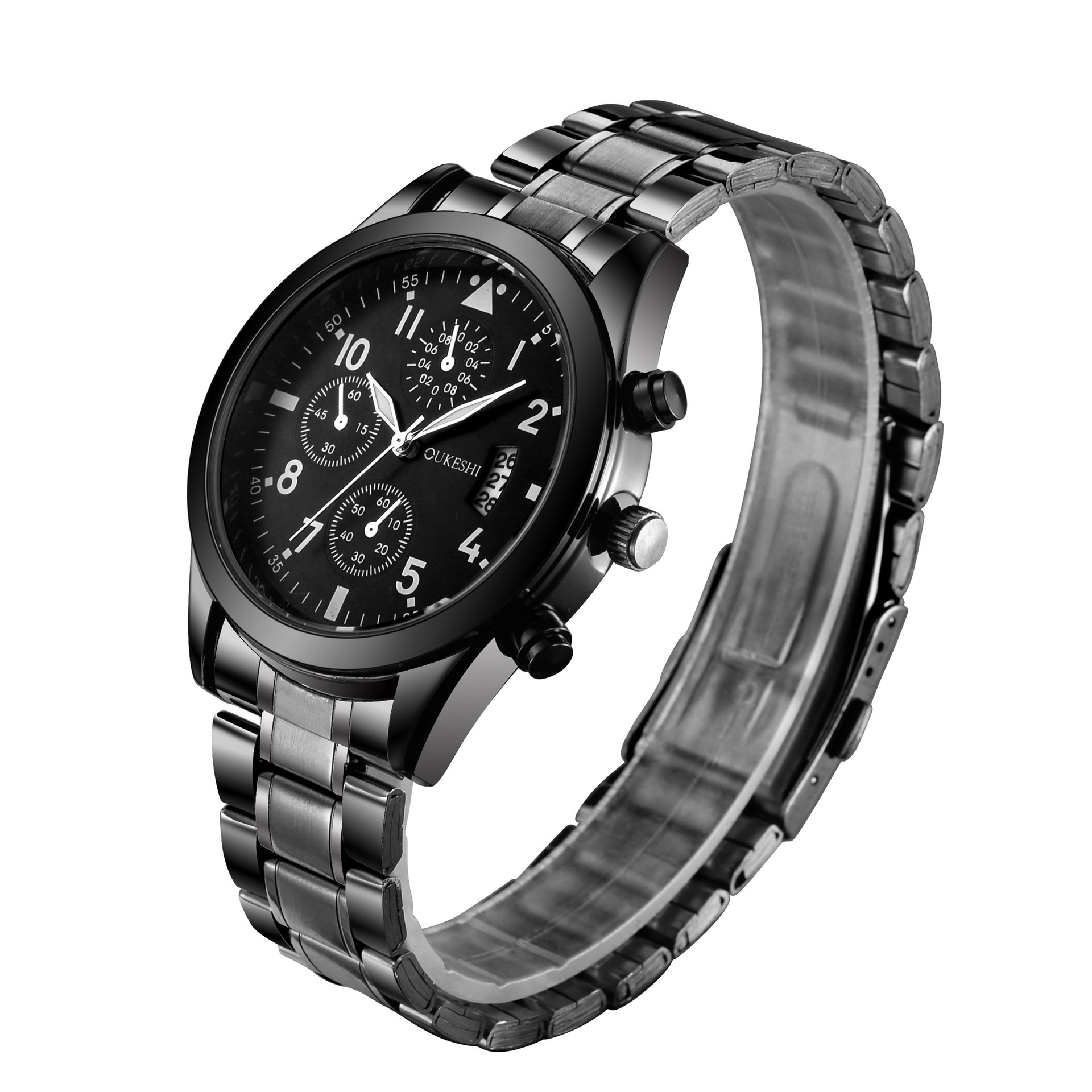 Durable Waterproof Calendar Steel Band Watch for Timely Precision - Image 2