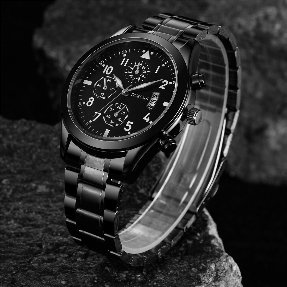 Durable Waterproof Calendar Steel Band Watch for Timely Precision - Image 6
