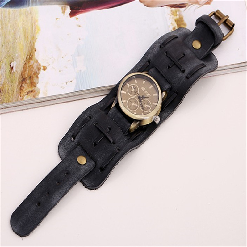 Stylish Retro Cowhide Punk Watches for Men – Foreign Trade Wrist Accessories - Image 3