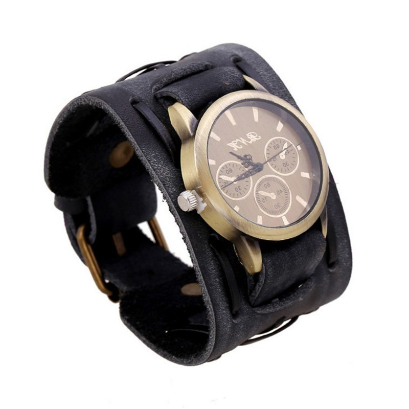 Stylish Retro Cowhide Punk Watches for Men – Foreign Trade Wrist Accessories - Image 4