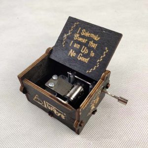 Antique Hand-Carved Wooden Spirited Away Music Box - Perfect Christmas & Birthday Gift, Ideal for Party Decor