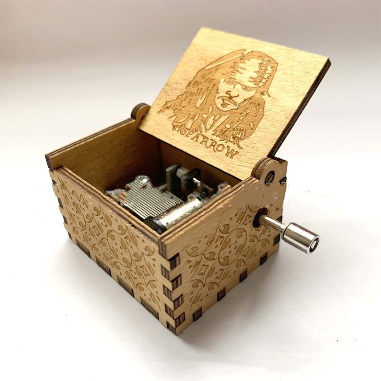 Antique Hand-Carved Wooden Spirited Away Music Box - Perfect Christmas & Birthday Gift, Ideal for Party Decor - Image 2