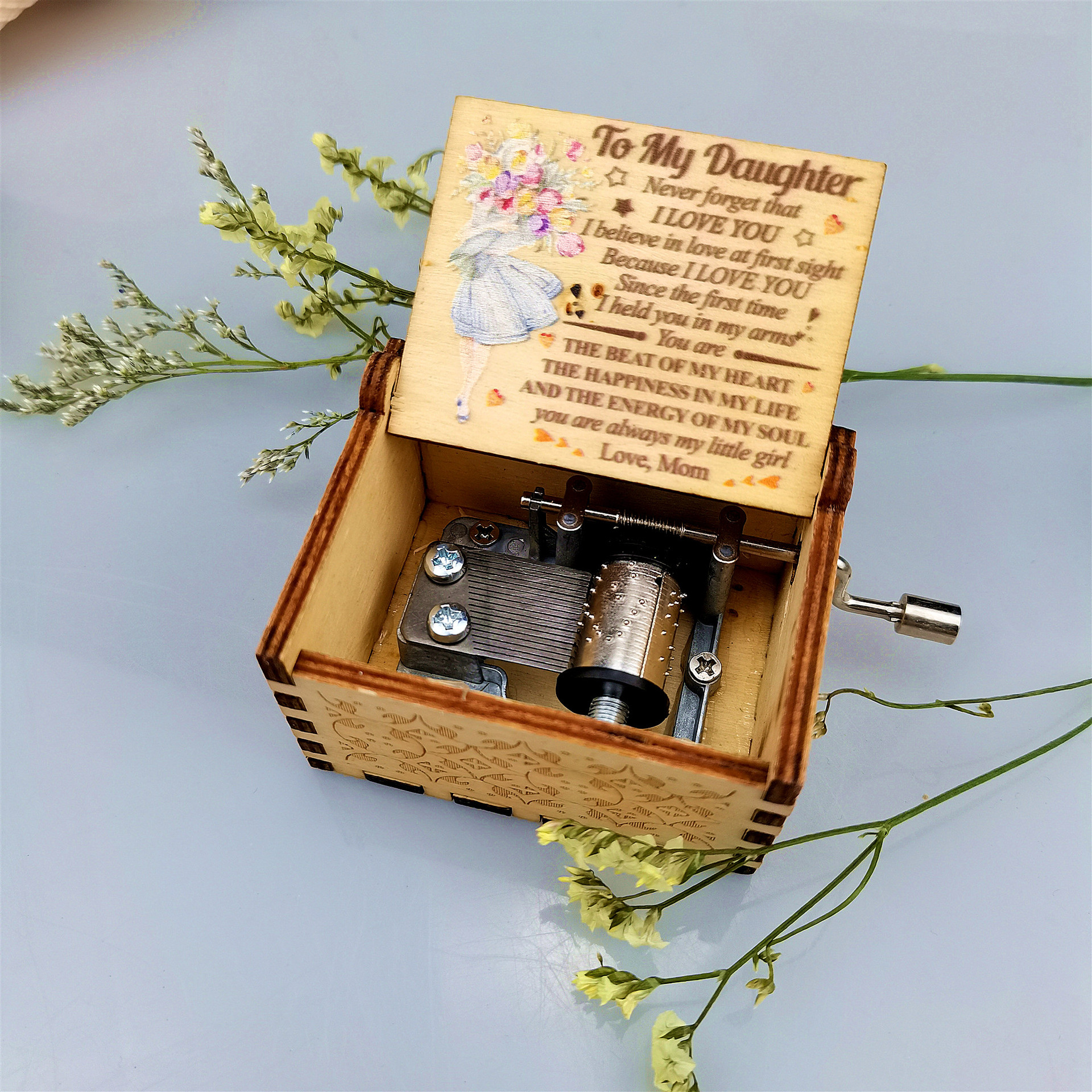 Antique Hand-Carved Wooden Spirited Away Music Box - Perfect Christmas & Birthday Gift, Ideal for Party Decor - Image 5