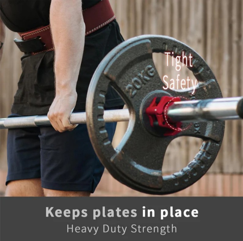 Quick Buckle Plate Frame Barbell for Weight Lifting - Durable Barbell Buckle - Image 3