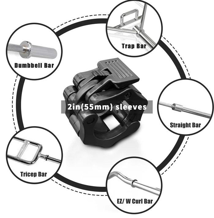 Quick Buckle Plate Frame Barbell for Weight Lifting - Durable Barbell Buckle - Image 8