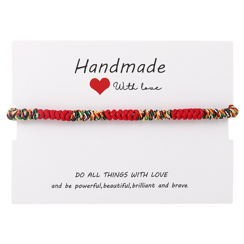 7-Knot Evil Eye Bracelet Set - 6 Pack of Adjustable Blue Eye Braided Bracelets on Paper Card - Image 6