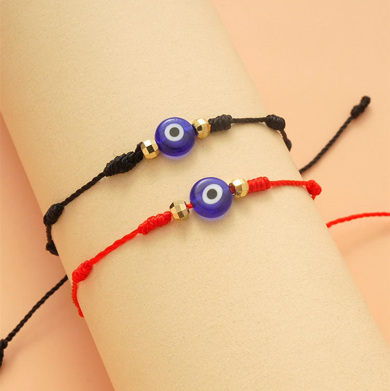 7-Knot Evil Eye Bracelet Set - 6 Pack of Adjustable Blue Eye Braided Bracelets on Paper Card - Image 9