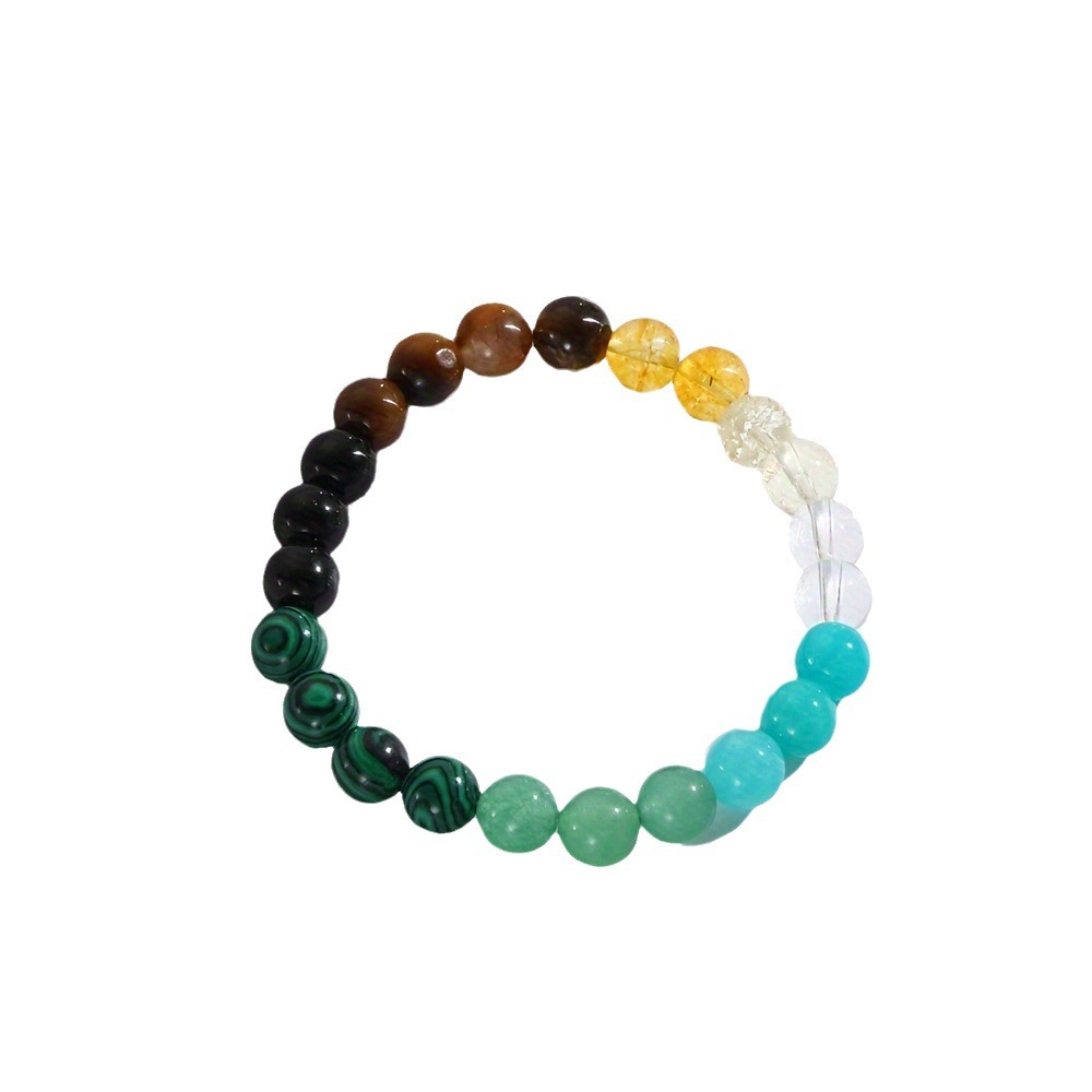 Universal Natural Stone Bracelet - Citrine, Dongling Stone & Malachite Jewelry - Image 2