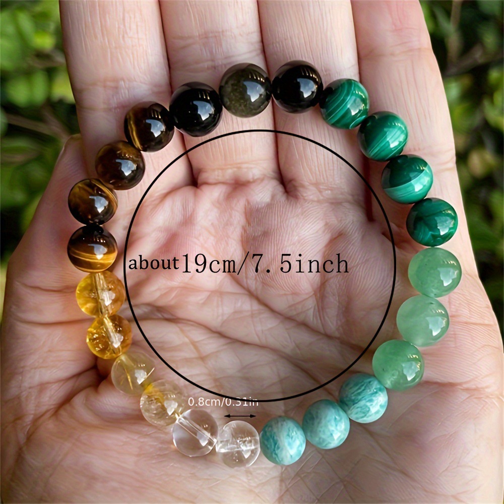 Universal Natural Stone Bracelet - Citrine, Dongling Stone & Malachite Jewelry - Image 5