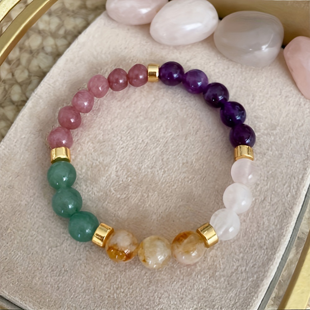 Universal Natural Stone Bracelet - Citrine, Dongling Stone & Malachite Jewelry - Image 7