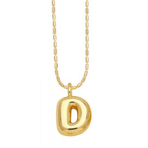 Stylish Gold-Plated Pendant Necklace with 26 English Letters - Versatile Hip Hop Clavicle Chain