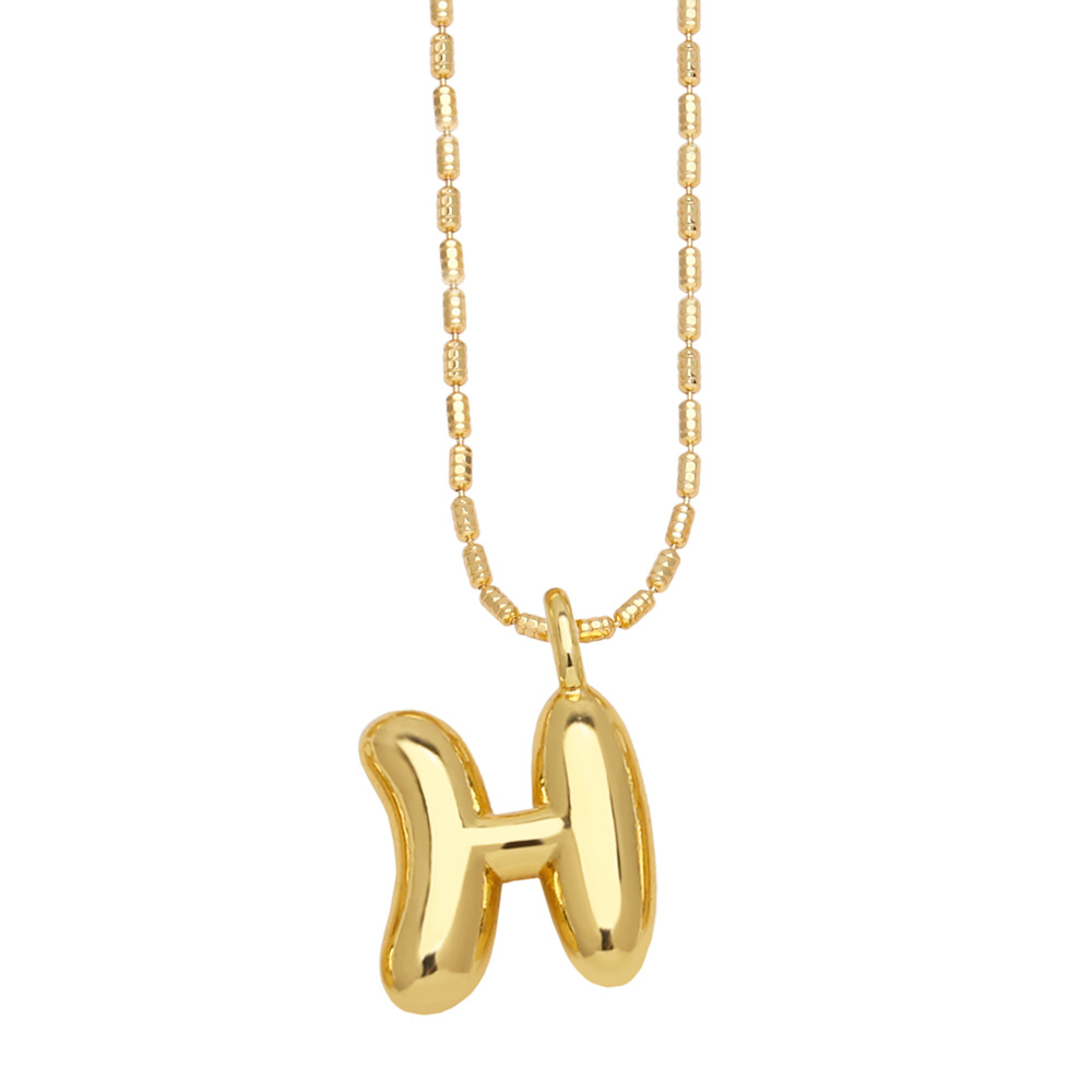 Stylish Gold-Plated Pendant Necklace with 26 English Letters - Versatile Hip Hop Clavicle Chain - Image 5