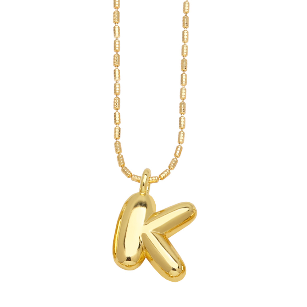 Stylish Gold-Plated Pendant Necklace with 26 English Letters - Versatile Hip Hop Clavicle Chain - Image 8