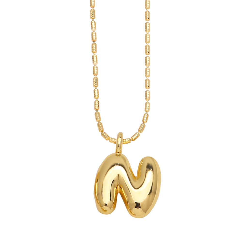Stylish Gold-Plated Pendant Necklace with 26 English Letters - Versatile Hip Hop Clavicle Chain - Image 12
