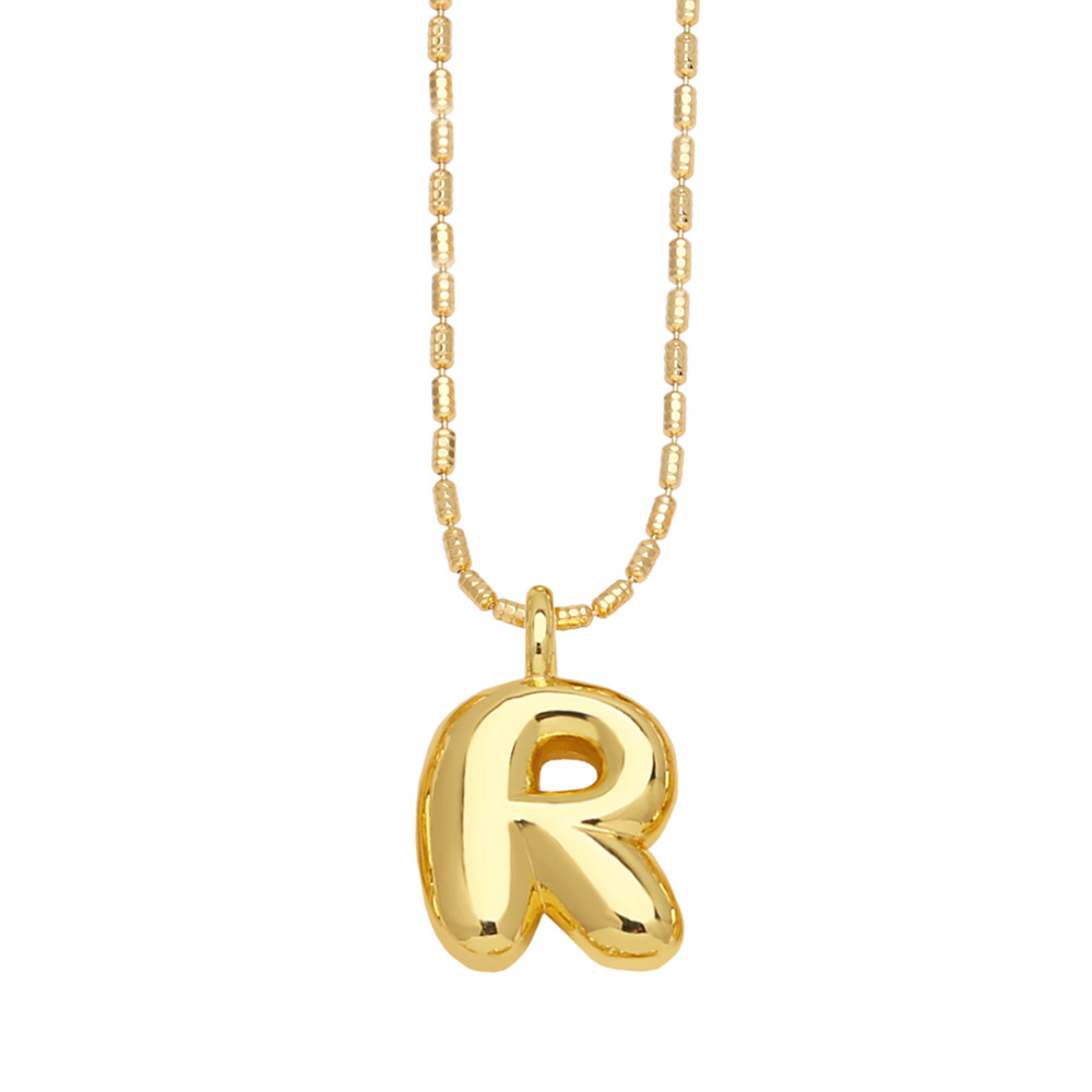 Stylish Gold-Plated Pendant Necklace with 26 English Letters - Versatile Hip Hop Clavicle Chain - Image 16