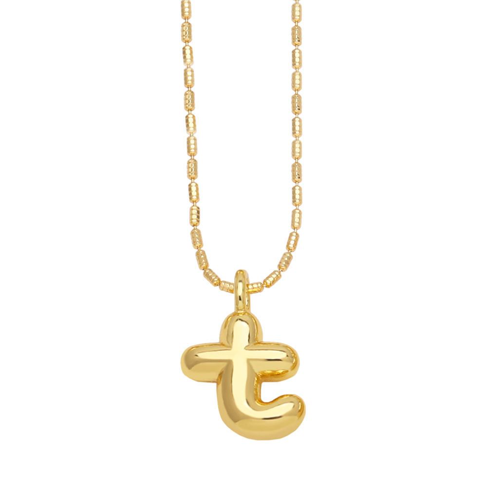 Stylish Gold-Plated Pendant Necklace with 26 English Letters - Versatile Hip Hop Clavicle Chain - Image 18