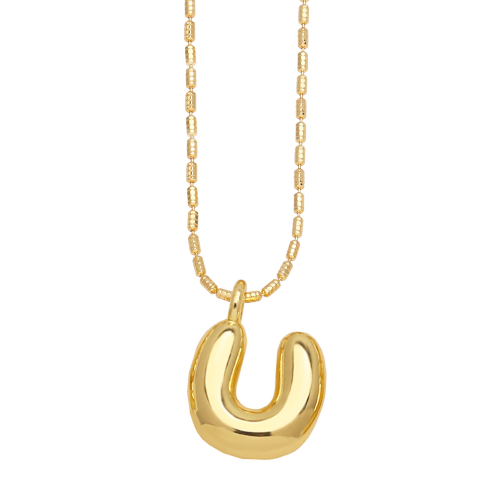 Stylish Gold-Plated Pendant Necklace with 26 English Letters - Versatile Hip Hop Clavicle Chain - Image 19