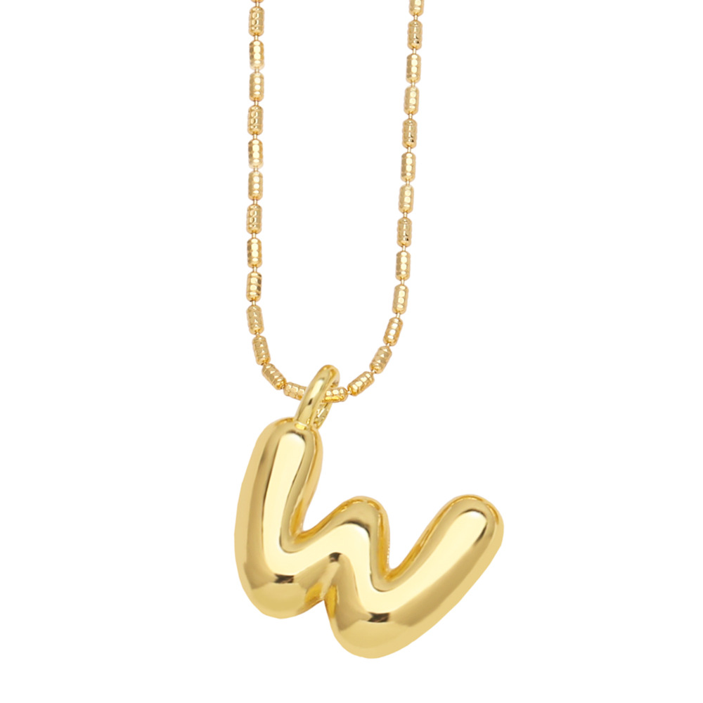 Stylish Gold-Plated Pendant Necklace with 26 English Letters - Versatile Hip Hop Clavicle Chain - Image 20
