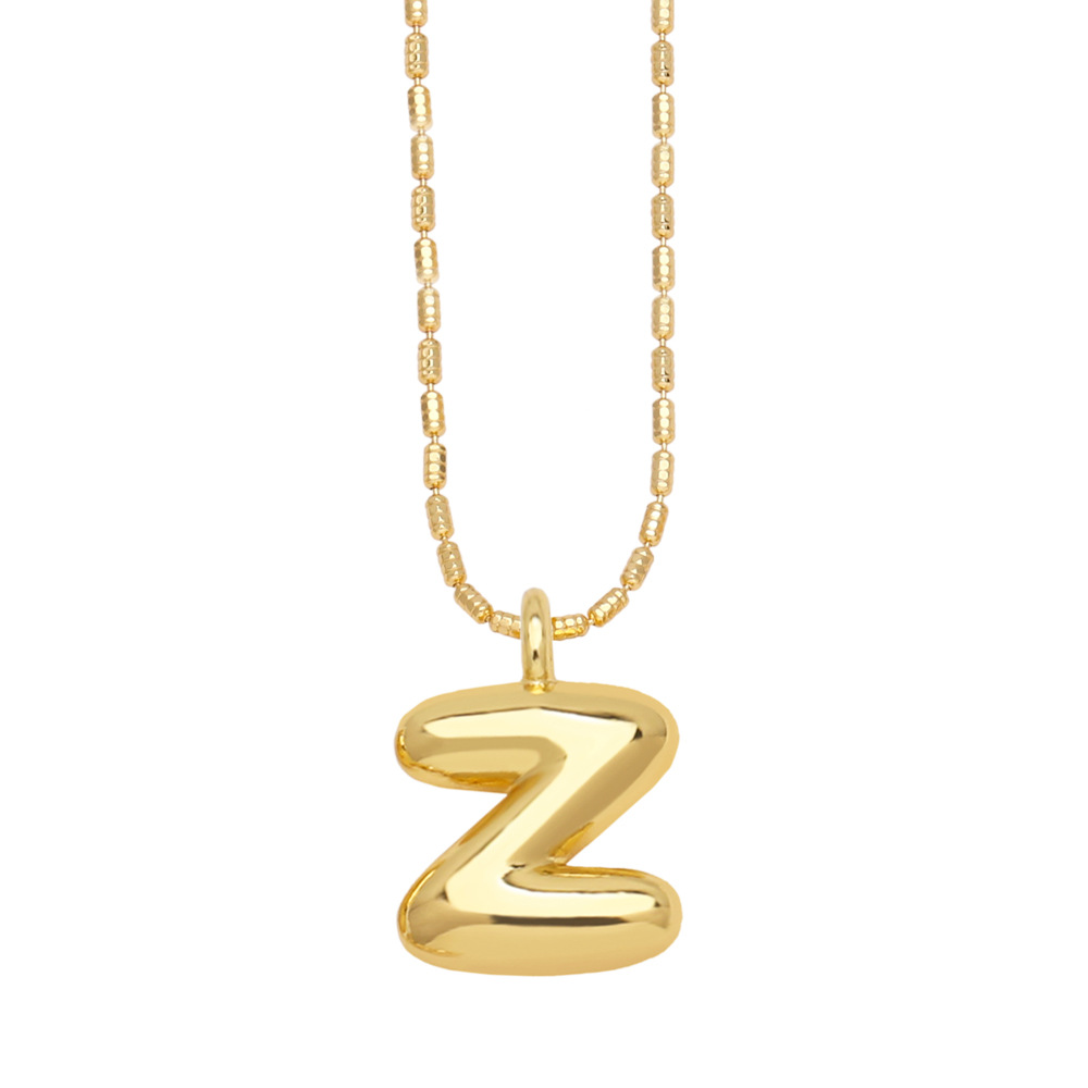 Stylish Gold-Plated Pendant Necklace with 26 English Letters - Versatile Hip Hop Clavicle Chain - Image 24