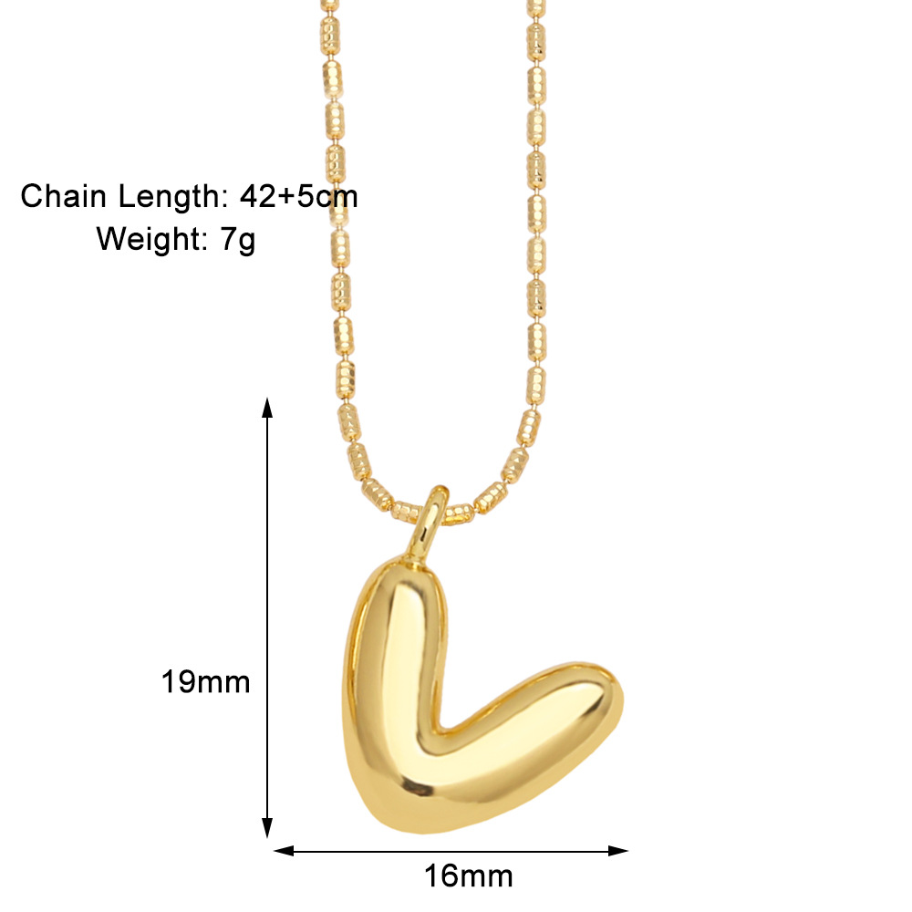 Stylish Gold-Plated Pendant Necklace with 26 English Letters - Versatile Hip Hop Clavicle Chain - Image 25
