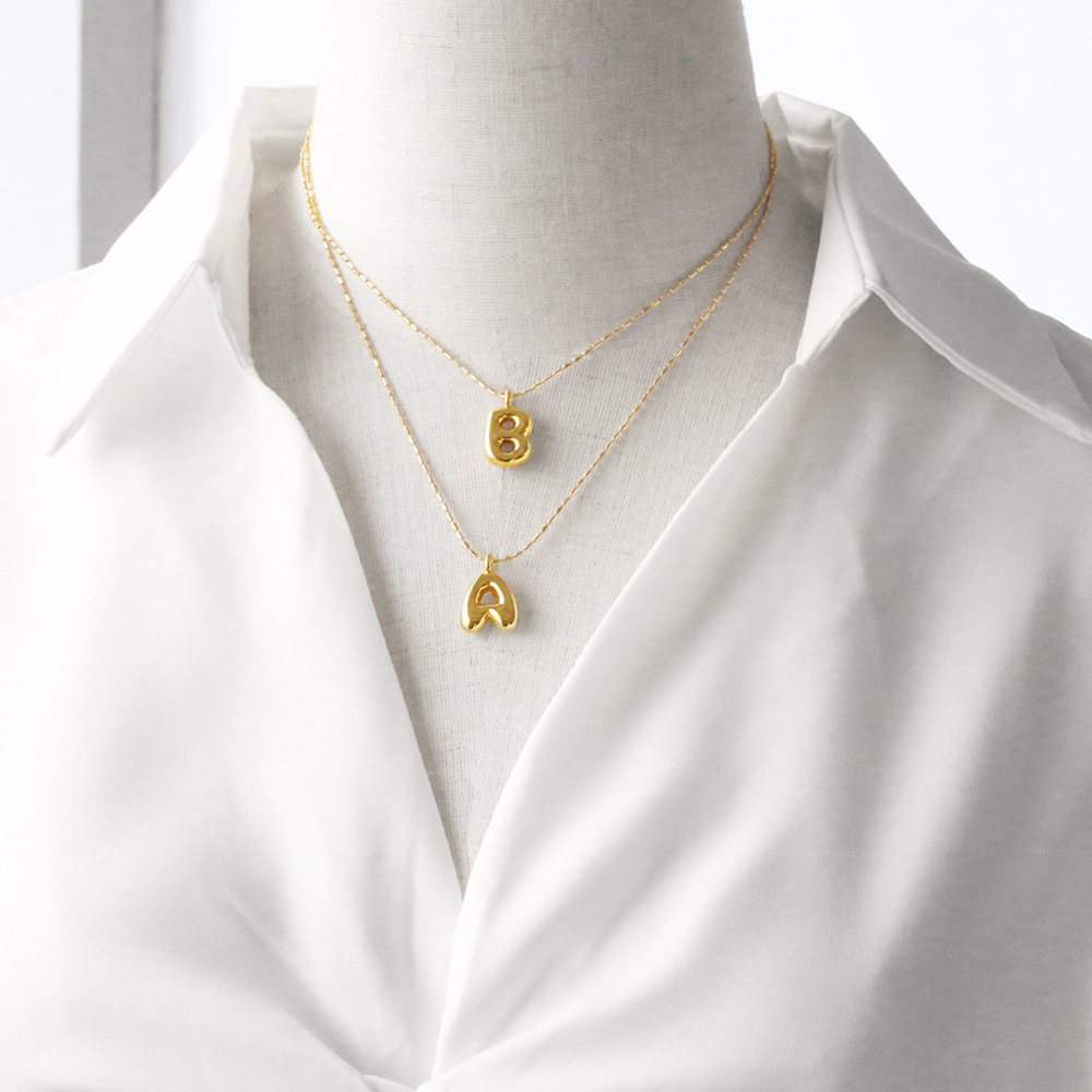 Stylish Gold-Plated Pendant Necklace with 26 English Letters - Versatile Hip Hop Clavicle Chain - Image 27