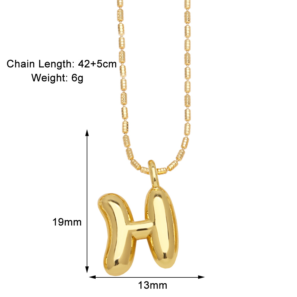 Stylish Gold-Plated Pendant Necklace with 26 English Letters - Versatile Hip Hop Clavicle Chain - Image 28