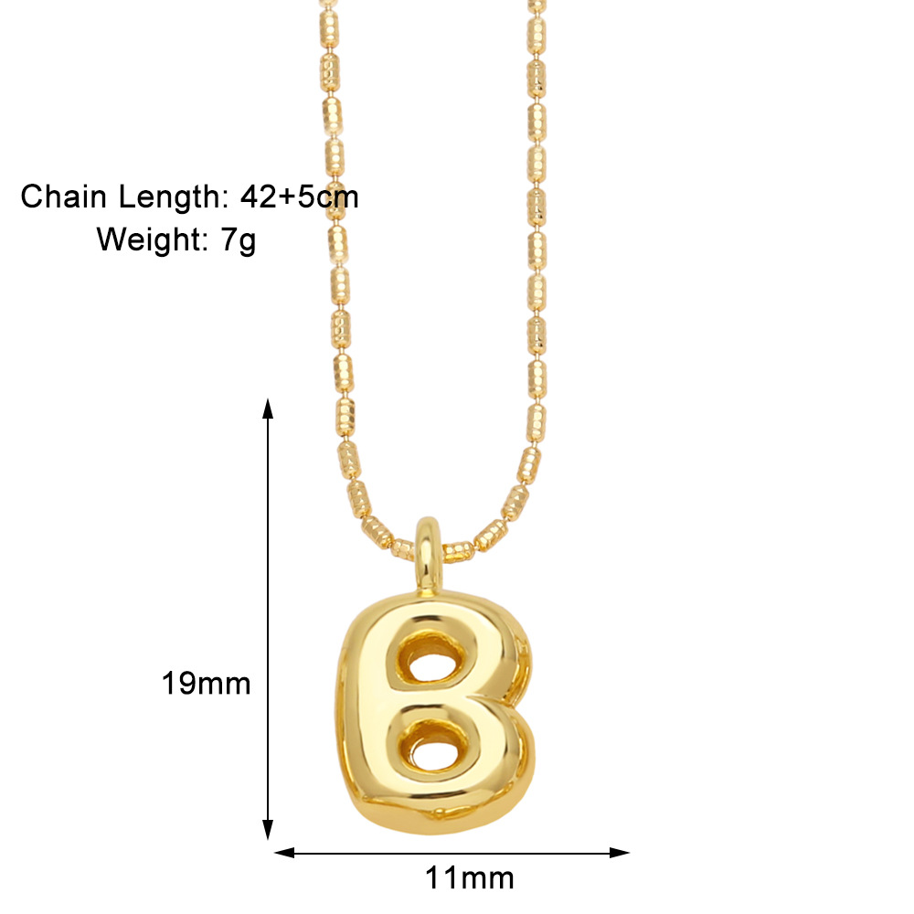 Stylish Gold-Plated Pendant Necklace with 26 English Letters - Versatile Hip Hop Clavicle Chain - Image 30
