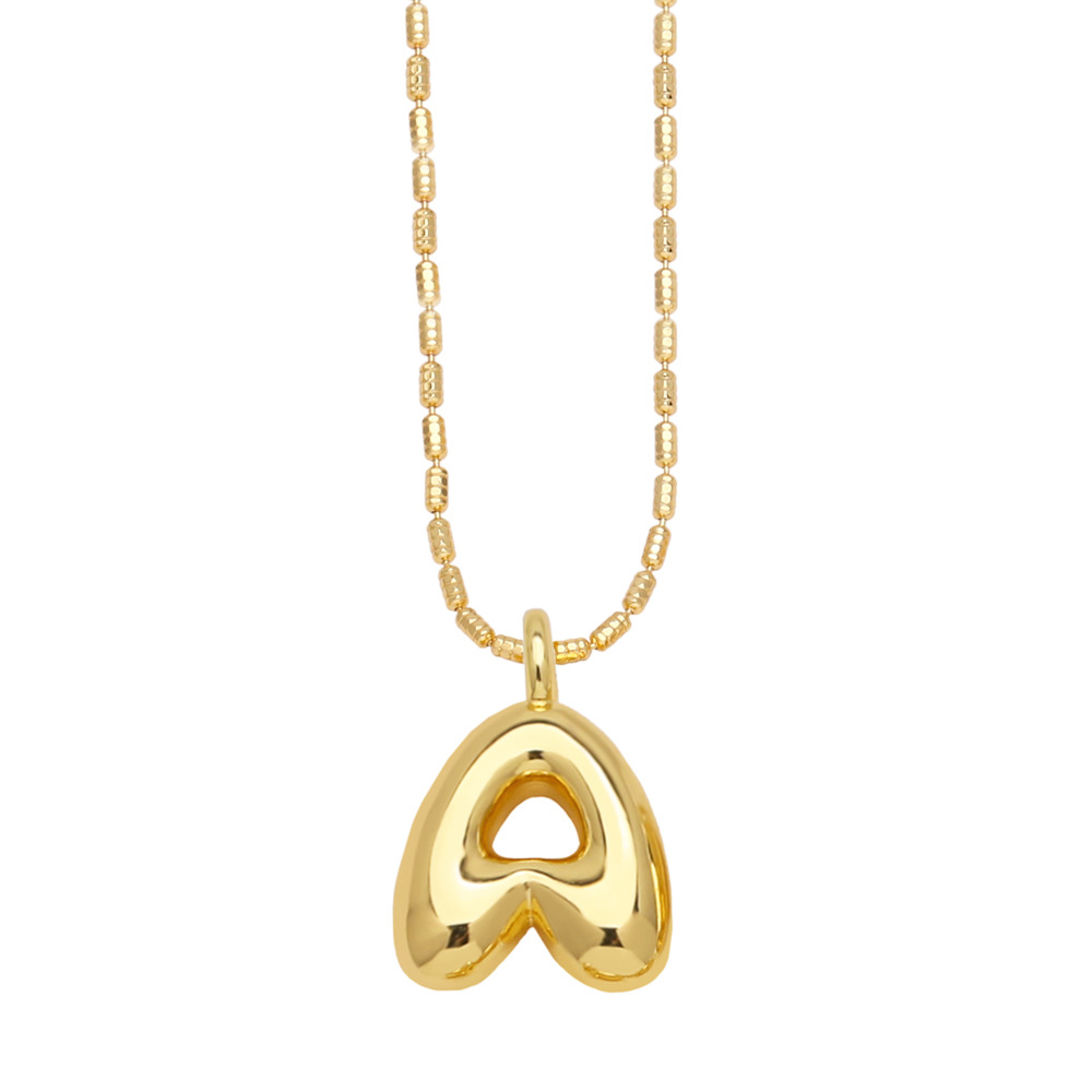 Stylish Gold-Plated Pendant Necklace with 26 English Letters - Versatile Hip Hop Clavicle Chain - Image 32