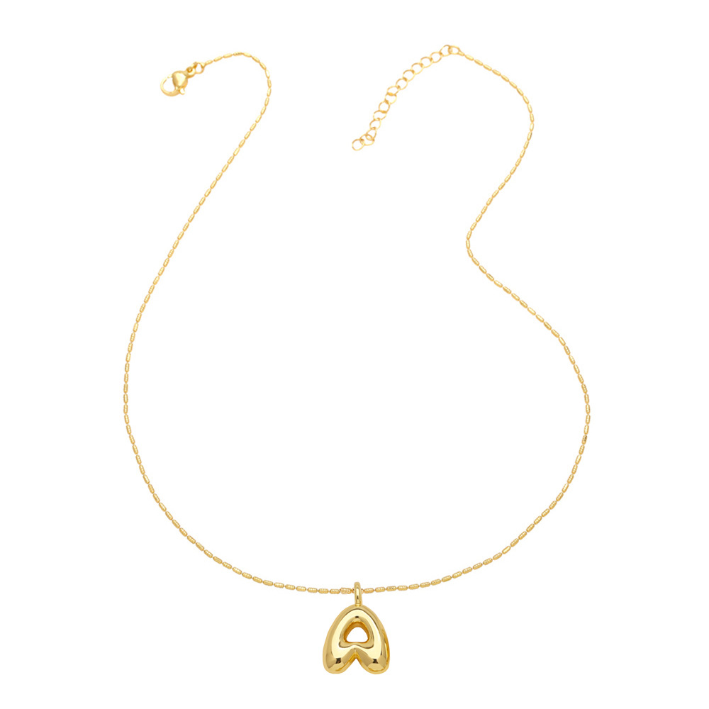Stylish Gold-Plated Pendant Necklace with 26 English Letters - Versatile Hip Hop Clavicle Chain - Image 33