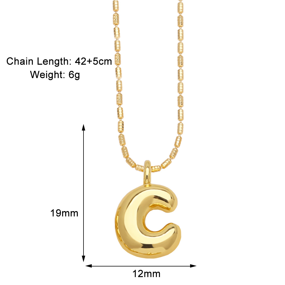 Stylish Gold-Plated Pendant Necklace with 26 English Letters - Versatile Hip Hop Clavicle Chain - Image 34