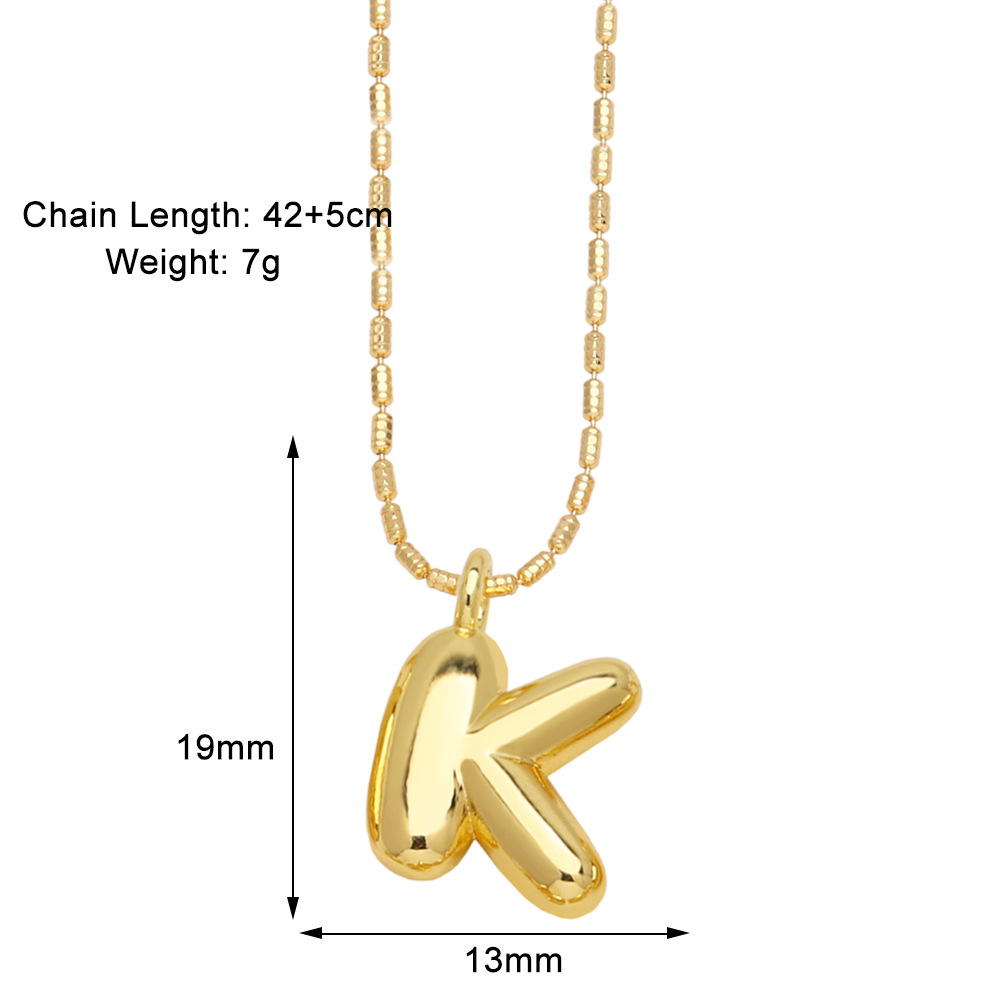 Stylish Gold-Plated Pendant Necklace with 26 English Letters - Versatile Hip Hop Clavicle Chain - Image 35
