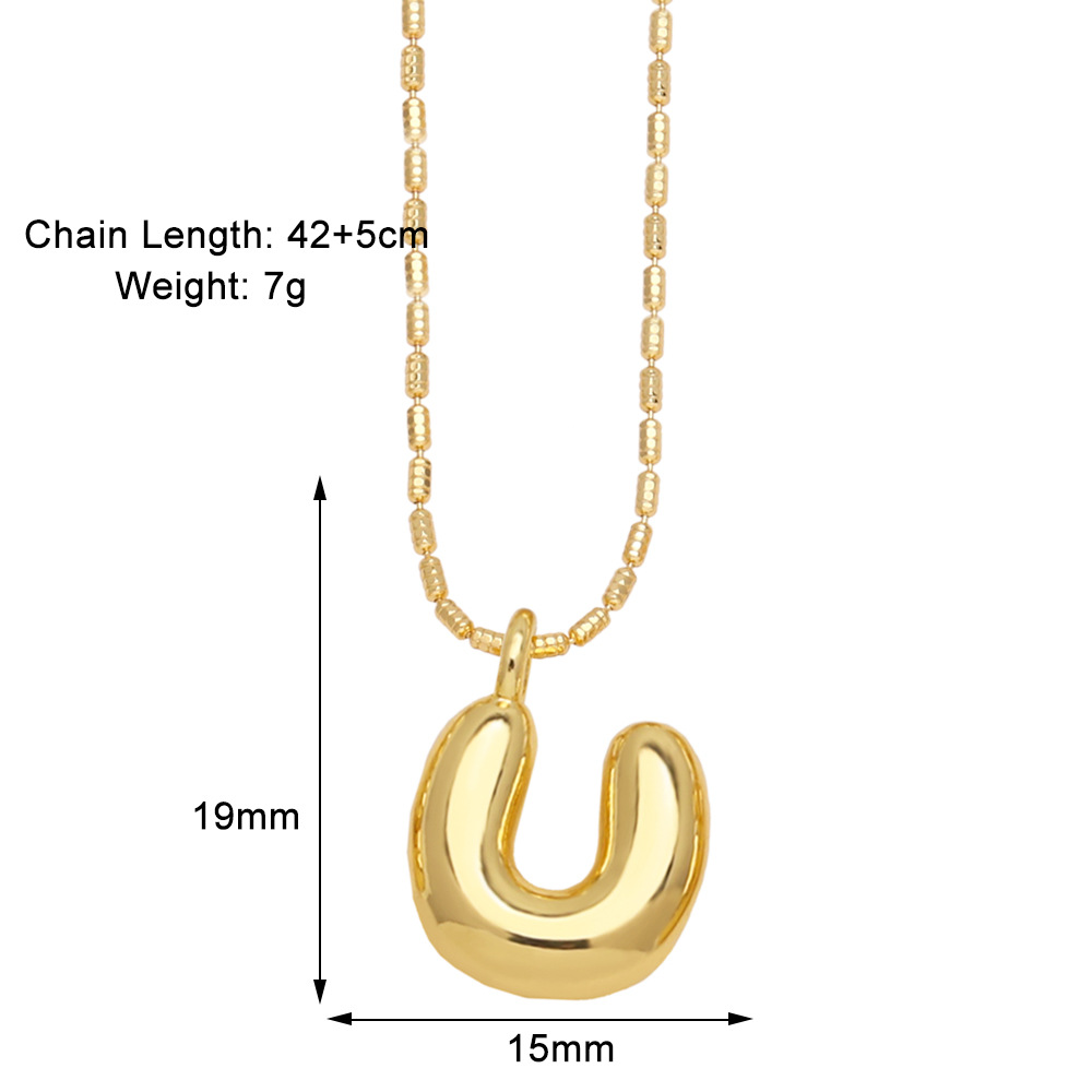 Stylish Gold-Plated Pendant Necklace with 26 English Letters - Versatile Hip Hop Clavicle Chain - Image 38