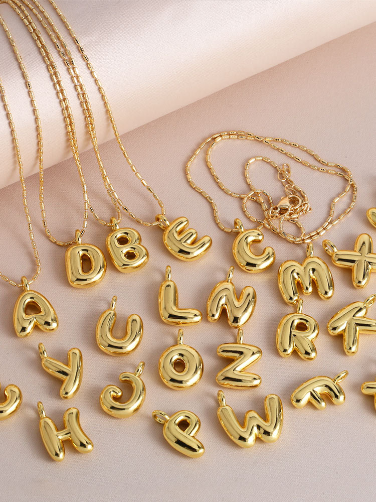 Stylish Gold-Plated Pendant Necklace with 26 English Letters - Versatile Hip Hop Clavicle Chain - Image 39