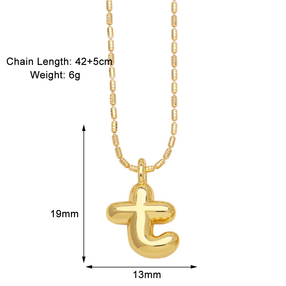 Stylish Gold-Plated Pendant Necklace with 26 English Letters - Versatile Hip Hop Clavicle Chain - Image 41