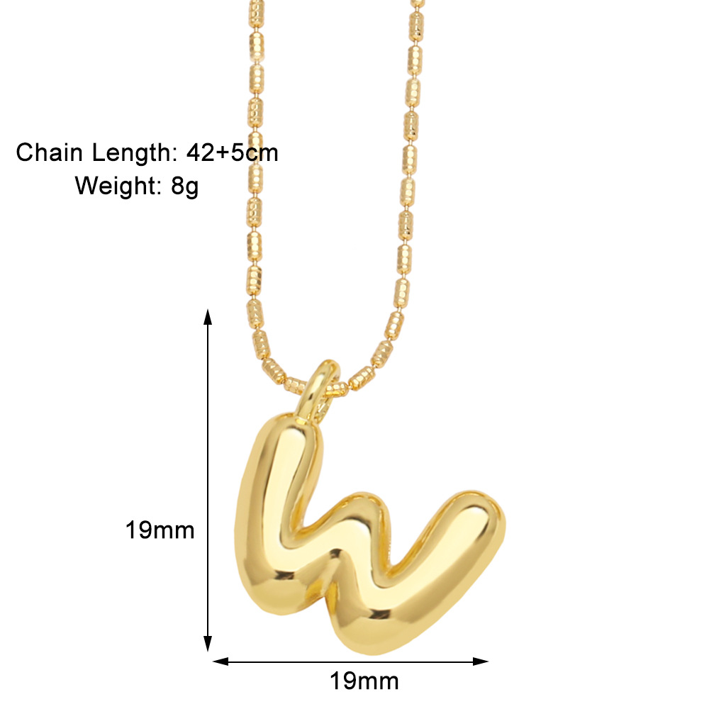 Stylish Gold-Plated Pendant Necklace with 26 English Letters - Versatile Hip Hop Clavicle Chain - Image 42