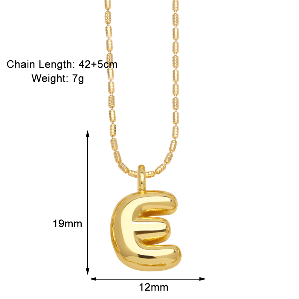 Stylish Gold-Plated Pendant Necklace with 26 English Letters - Versatile Hip Hop Clavicle Chain - Image 46