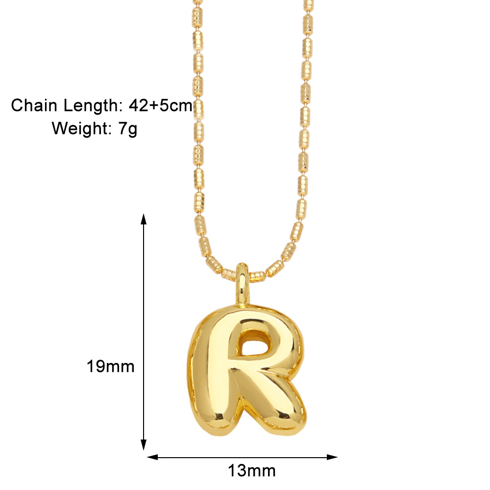 Stylish Gold-Plated Pendant Necklace with 26 English Letters - Versatile Hip Hop Clavicle Chain - Image 48