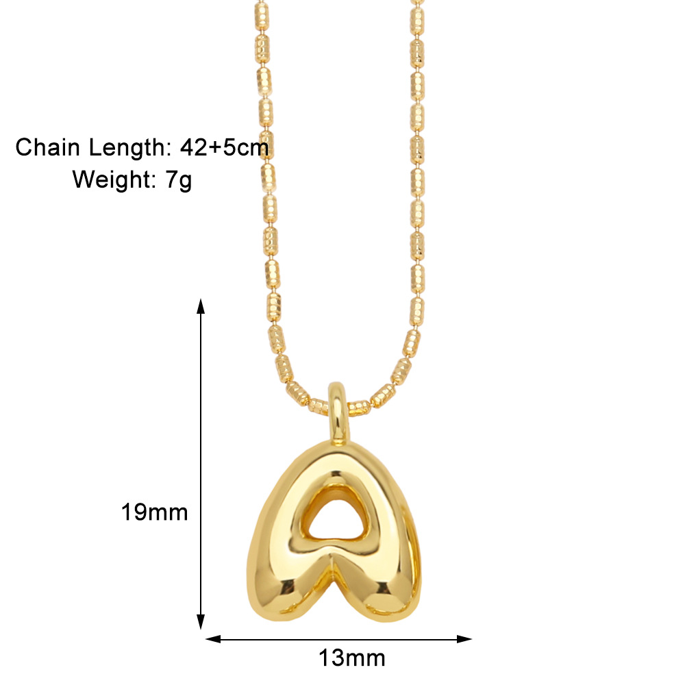 Stylish Gold-Plated Pendant Necklace with 26 English Letters - Versatile Hip Hop Clavicle Chain - Image 49
