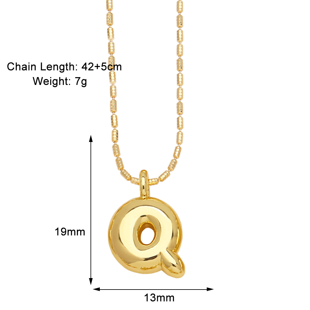 Stylish Gold-Plated Pendant Necklace with 26 English Letters - Versatile Hip Hop Clavicle Chain - Image 52