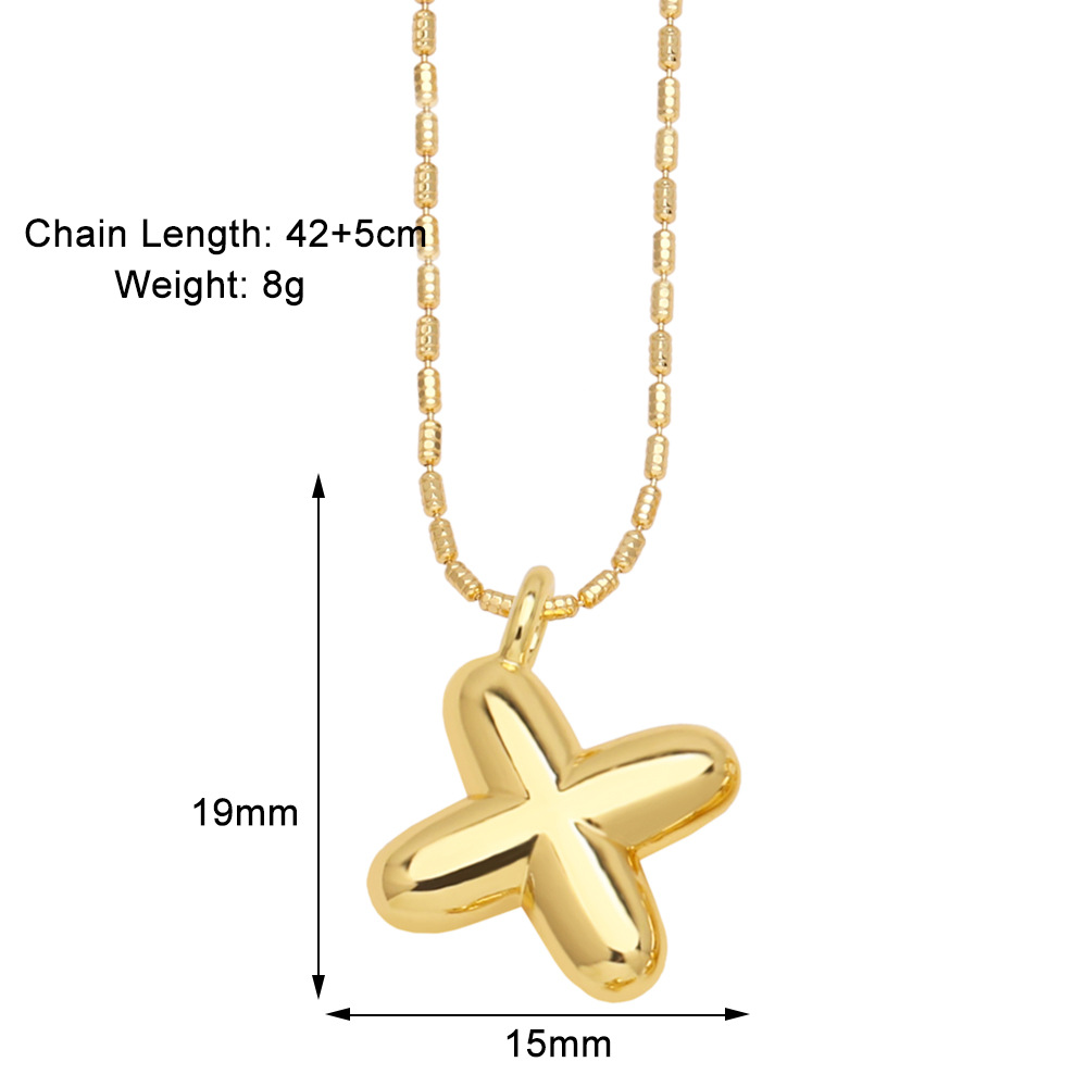 Stylish Gold-Plated Pendant Necklace with 26 English Letters - Versatile Hip Hop Clavicle Chain - Image 55