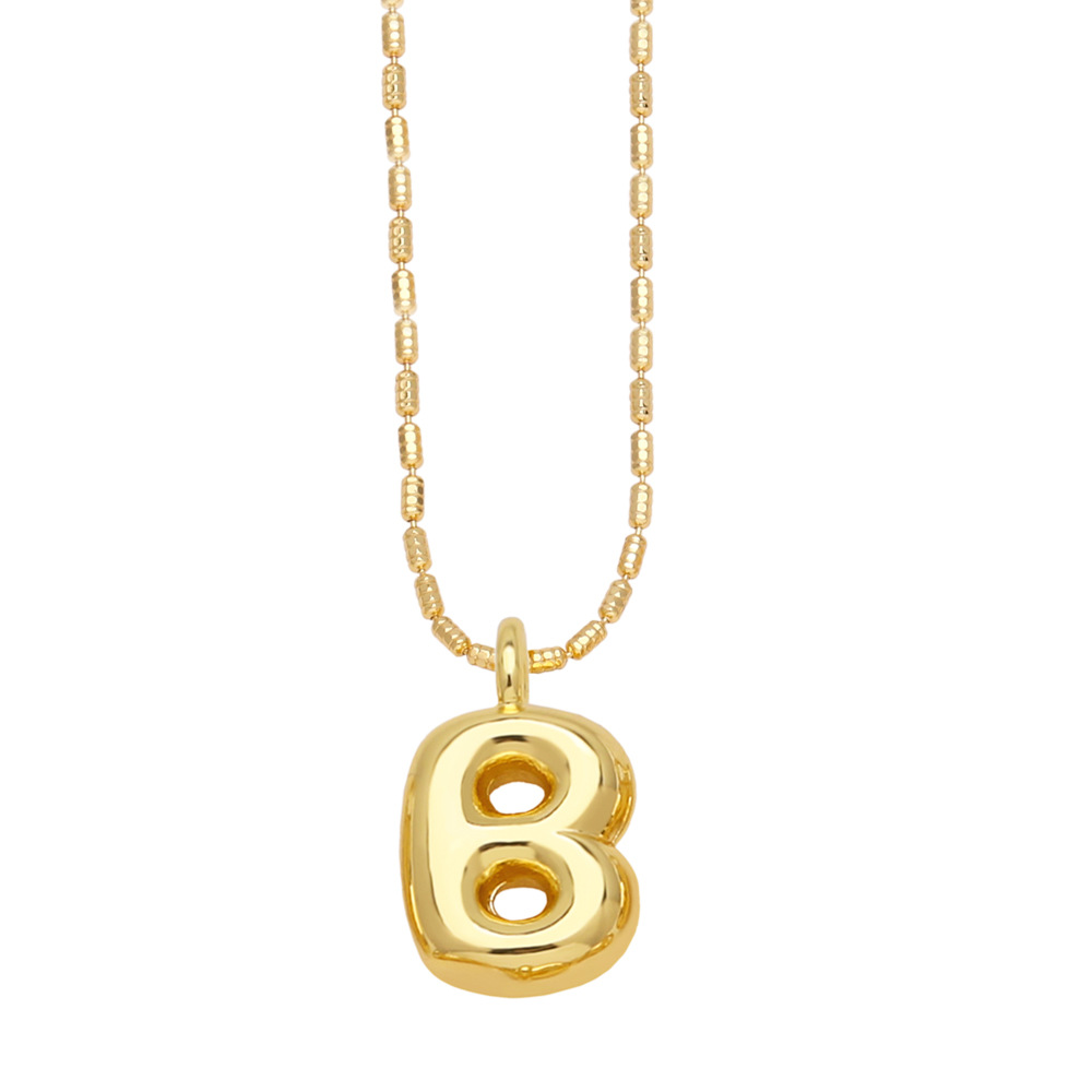 Stylish Gold-Plated Pendant Necklace with 26 English Letters - Versatile Hip Hop Clavicle Chain - Image 59
