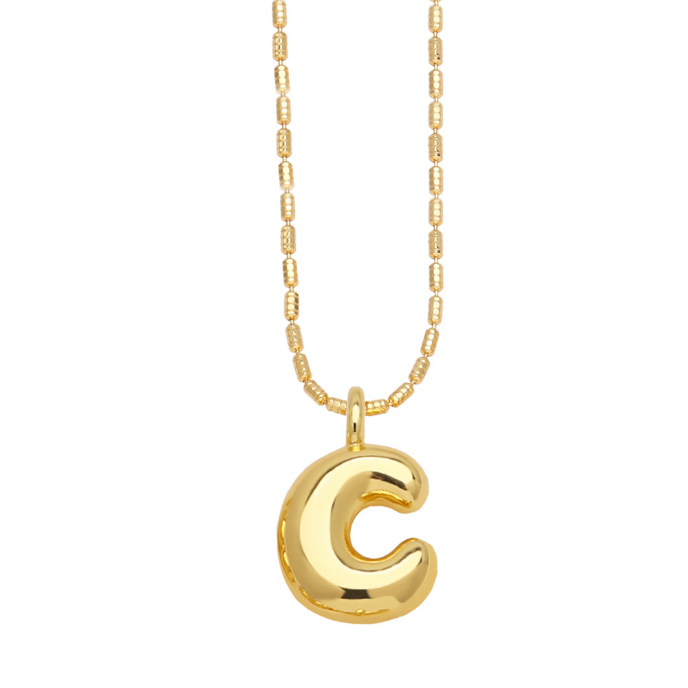 Stylish Gold-Plated Pendant Necklace with 26 English Letters - Versatile Hip Hop Clavicle Chain - Image 60