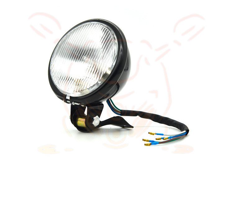 Vintage Car Light Yellow Glass Retro Headlight with Far and Near Fog Light Function