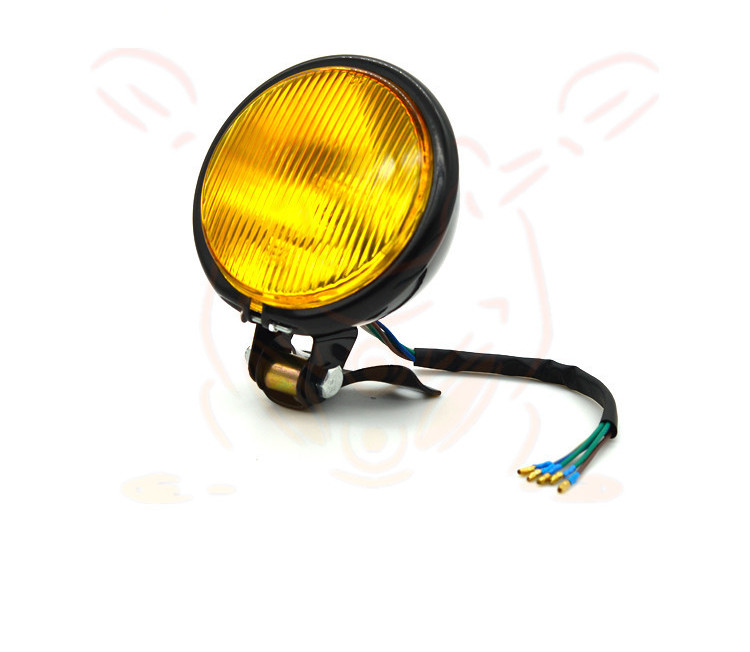 Vintage Car Light Yellow Glass Retro Headlight with Far and Near Fog Light Function - Image 3