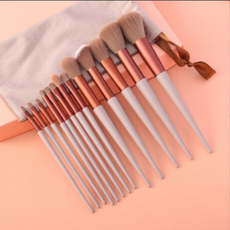 13Pcs Makeup Brush Set - Essential Beauty Tools for Concealer, Blush, Foundation, Eye Shadow & Highlighter - Image 3