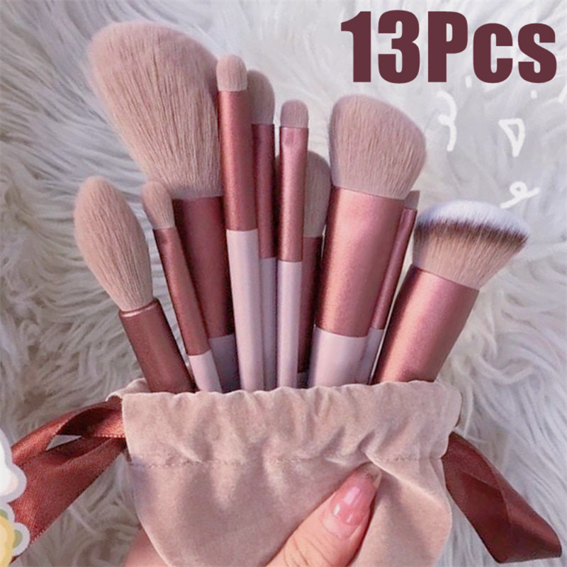 13Pcs Makeup Brush Set - Essential Beauty Tools for Concealer, Blush, Foundation, Eye Shadow & Highlighter - Image 11