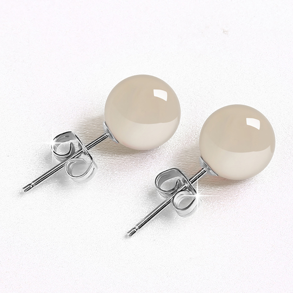 Stylish Female Minimalist Pure Silver Red Agate Earrings for Chic Elegance - Image 7