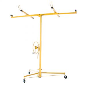 Heavy-Duty Drywall Lift - 11 Ft Panel Jack Lift in Bright Yellow