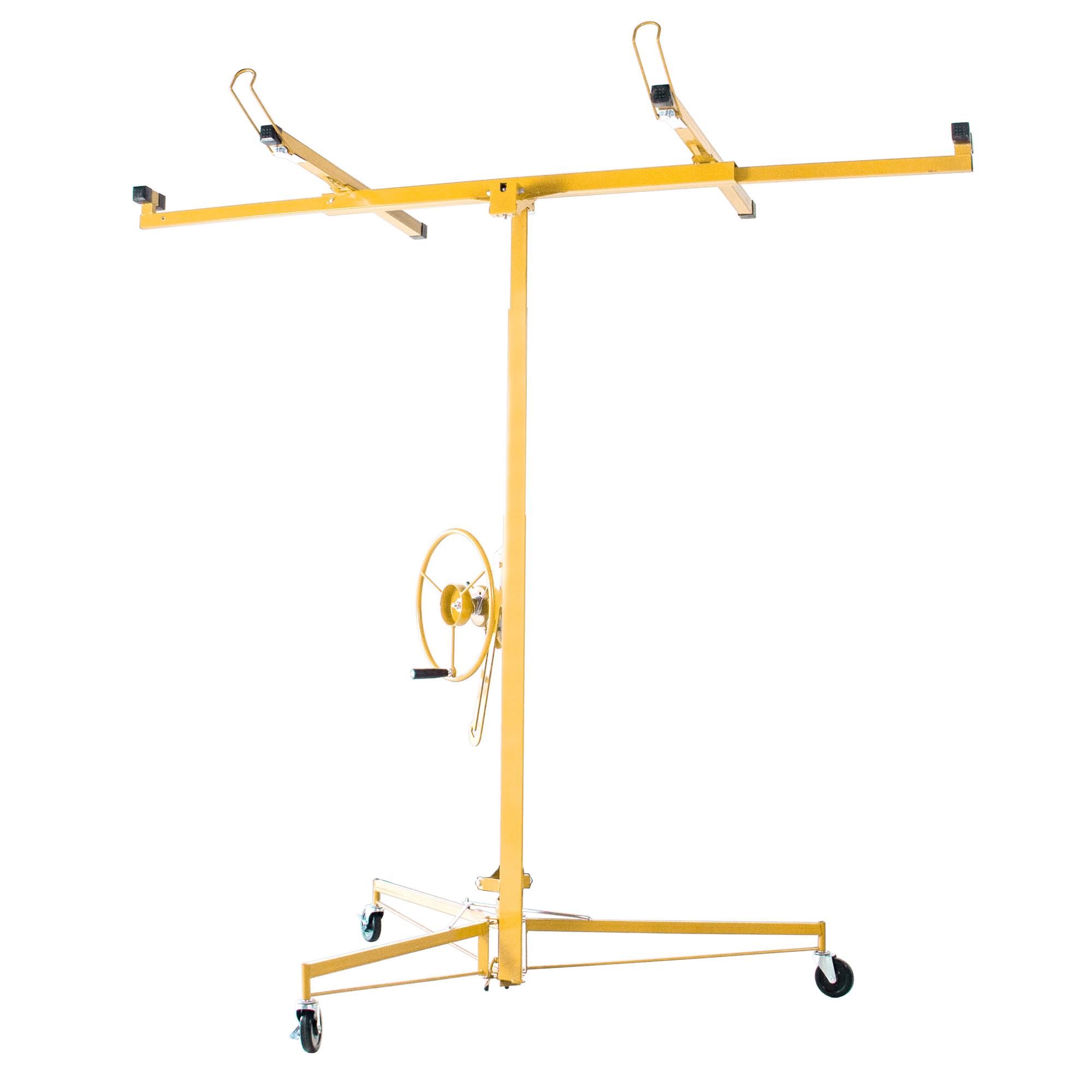Heavy-Duty Drywall Lift - 11 Ft Panel Jack Lift in Bright Yellow