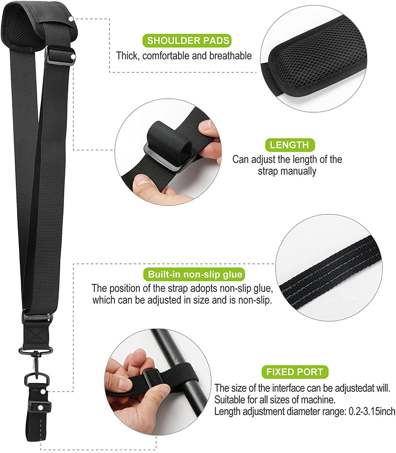 Lawn Machine Side Hanging Black Strap for Easy Storage and Organization - Image 12